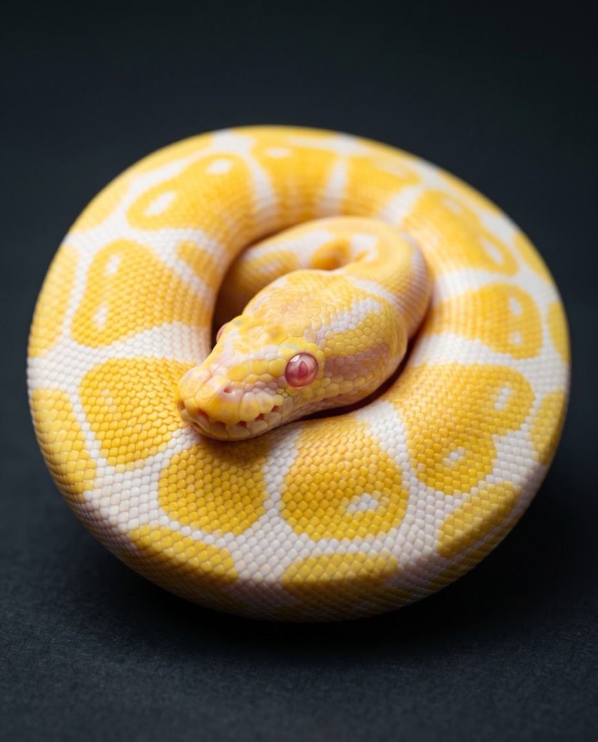 Albino ball python