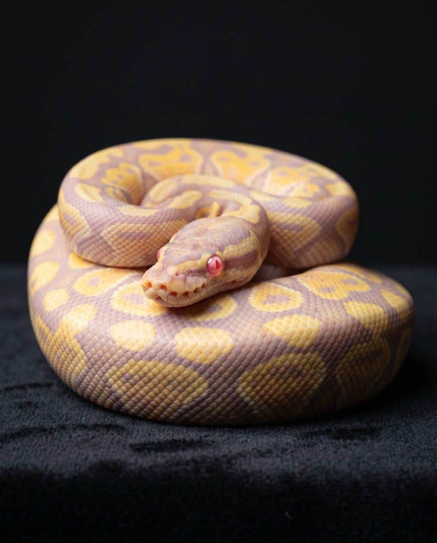 Lavender Albino ball python