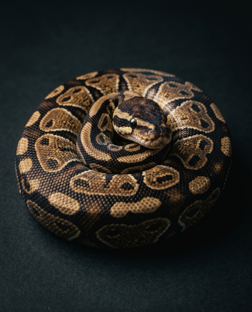 Het Piebald ball python